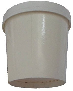 Pot à glace en carton blanc 500 ml avec couvercle – récipient thermique pour aliments (400)