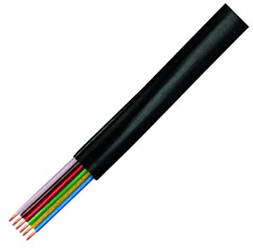 Logilink Modular Flat Cable 6 Hilos, Color Negro, 100 M