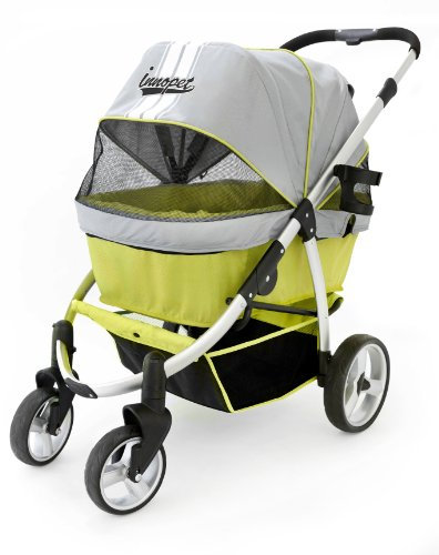 Innopet Haustier-Buggy, ips-06/grün, Hunde-Tragetasche, Trolley, Trailer, Buggy Retro. Zusammenklappbar Pet Buggy, Kinderwagen, Kinderwagen für Hunde und Katzen