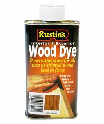 Rustins Interior & Exterior Wood Dye 250ml Medium Oak
