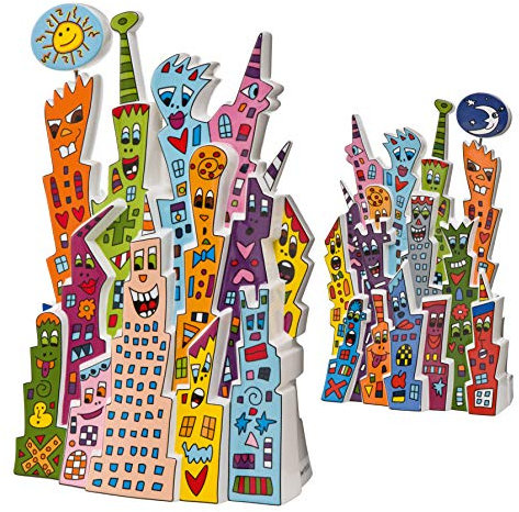 Goebel 26101071Day and Night Dekofigur - Porzellan - James Rizzi - Höhe 33,5 cm