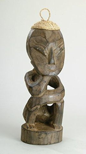 unbekannt Holzfigur Mann mit Baskenmütze, 35 cm