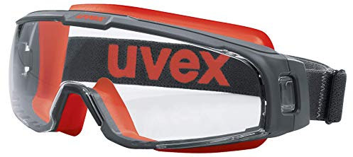 Uvex U-Sonic Supravision Excellence Schutzbrille - Transparent/Rot-Schwarz