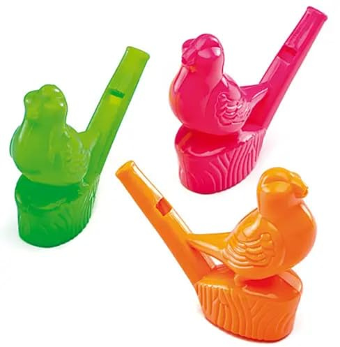 Baker Ross Fischietti ad Acqua a forma di Uccellino (confezione da 8), Colori Assortiti