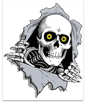 4R Quattroerre.it 831 Sticker Aufkleber Riss Schädel, 13.5 x 16 cm