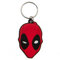 Marvel Comics Deadpool - Face, Schlüsselanhänger aus Gummi, 4.5 x 6 cm
