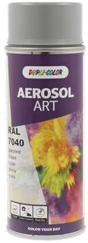 Duplicolor 787867 Spray Aérosol Art RAL 7040, Brillant, 400 ML
