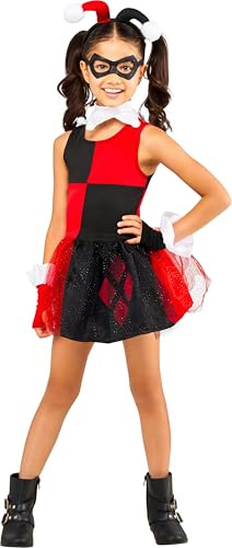 Rubie's Official DC Comic Harley Quinn Child's Costume, Tutu Dress, Girls Super Villain
