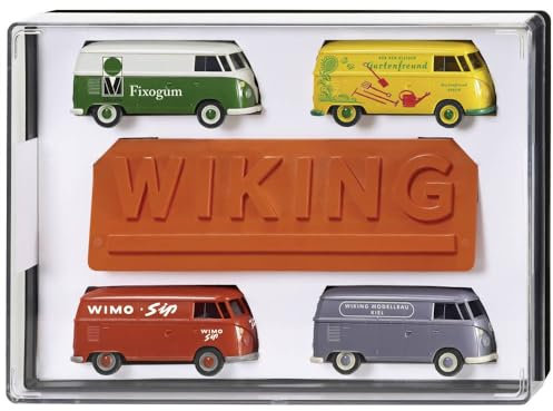 Wiking 217001 H0 Geschenkpackung VW T1 Bully vier Lieferwagen Spur HO 1:87