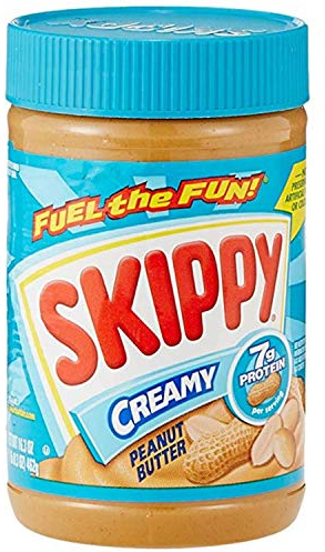 Skippy Peanut Butter Creamy (462g) | 4 Ingredients, Gluten-free, 7g Protein /serving. Perfect for Protein Snacks, Adult & Kids Snacks, Kids Lunch