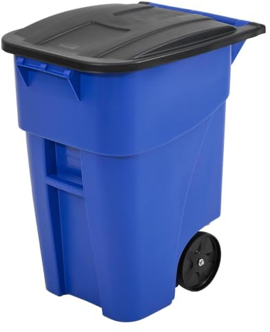 Rubbermaid Commercial Products Brute Rollout Container 189 Litre Blue FG9W2700BLUE