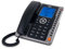 SPC Office Pro - Telefono fisso da tavolo con ampio schermo illuminato a batteria, 7 memorie dirette, identificativo chiamante e vivavoce - Nero