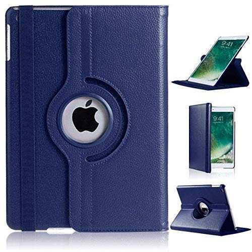 PU Leather iPad Mini 4 Case, 360 Rotating Cover With Stand Function - Premium Slim Flip Case (Blue)