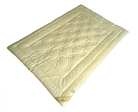 Garanta Duo-Leicht Steppbett Bettdecke Merino Größe 155 x 220 cm - Schurwolle kontrolliert biologischer Tierhaltung