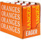 Eager Smooth Orange Juice 100% Squeezed, Refreshing Fruit Drink, No Bits, NFC Not From Concentrate, 1 Litre (Pack of 8)