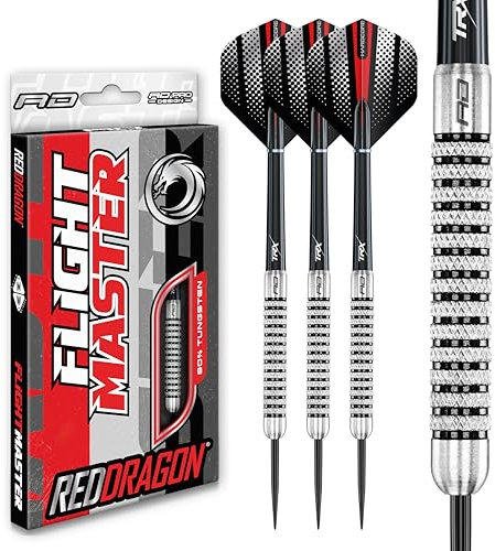 RED DRAGON Fury 2: 23g Flightmaster Tungsten Darts Set mit Flights und Schäfte