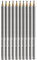 Faber-Castell 117697-10 Bleistifte GRIP 2001, Härtegrad: HB, Schaftfarbe: silber