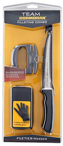 Cormoran TC Filetierset Filetiermesser/Messerschleifer/Filetierhandschuh