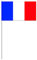 DH-Konzept 10 Fähnchen * Frankreich * als Deko für Mottoparty oder Länder-Party // Flaggen Fahnen Papierfahnen Flag France rot Weiss blau