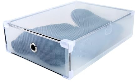 Periea Strong Plastic Stackable Shoe Drawers With Metal Frame - Cindy (Pack of 10)(Ankle Boots)
