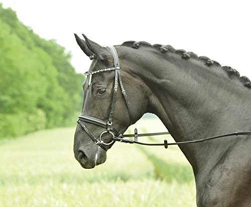 Busse Trense SINGLE-SOFT, P, schwarz/Kristall-multi