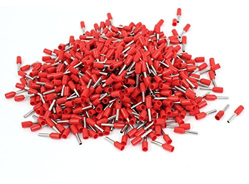 sourcing map 1000pcs 1,0mm2 Embout de Câble Embout de Câblage Cosse à Sertir électrique Fil Sertissage Borne Connecteur Terminal isolé broche 18AWG