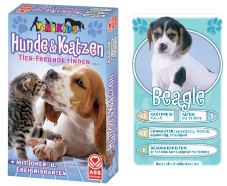 ASS Altenburger Spielkartenfabrik 71095 - Kartenspiel Hunde und Katzen
