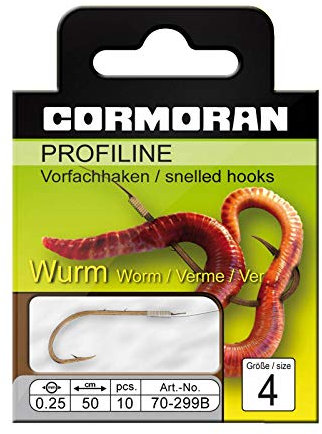 Cormoran PROFILINE Wurmhaken brüniert Gr.6 0,25mm