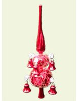 Lauschaer Glaskunst-Christbaumspitzen Christbaumspitze Old Germany-Duo (Rot)