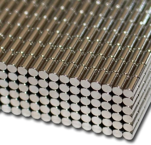 50 Neodym Magnete Ø2x4 mm NdFeB N52 NiCuNi vernickelt - Haftkraft ca. 300 g -