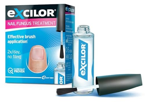 Excilor Fungal Nail Infection Treatment | Clinically Proven | Contains Biotin Supporting Repair & A Stronger Nail Barrier Against Fungus | Visible Results In 2 Weeks | No Filing | Fast-Drying | 3.3ml