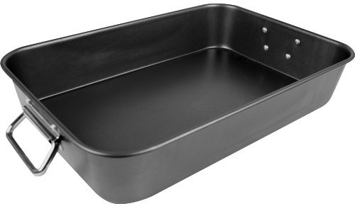 New 40 X 28CM Non Stick Roasting PAN Dish TIN Baking Cook Chef Pans Tray Kitchen Cooking Handles | for Cooking ROASTS, Vegetables, Pasta Bakes and More