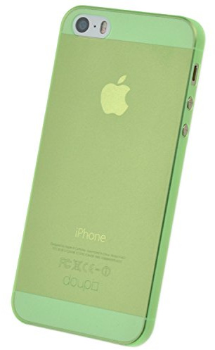 doupi UltraSlim Hülle kompatibel für iPhone 5 5S SE, Ultra Dünn Fein Matt Handyhülle Cover Bumper Schutz Schale Hard Case Taschenschutz Design Schutzhülle, grün