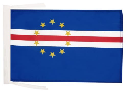 AZ FLAG Bandiera Capo Verde 45x30cm - BANDIERINA CAPOVERDIANA 30 x 45 cm cordicelle