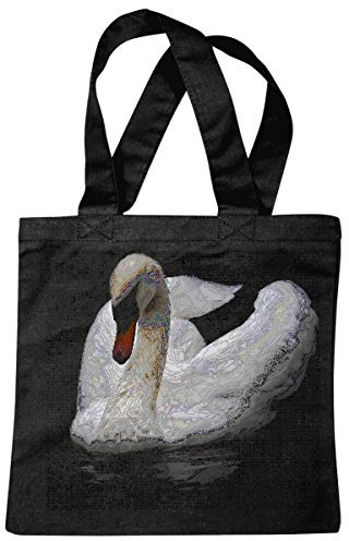 Reifen-Markt Tasche Umhängetasche SCHWAN LIFESTYLE FASHION STREET WEAR HIPHOP LEGENDARY SALSA Einkaufstasche Schulbeutel Turnbeutel in Schwarz