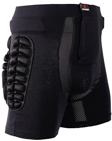 HYSENM Schutzhosen Kinder Snowboard Shorts Herren Damen Protektorhose 3D Gepolstert Schutz Gear Schutzausrüstung Schutzkleidung Hüfte für Ski Skifahren Radfahren Skating