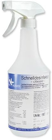 KK Desinfektionsspray in praktischer Sprayflasche, 1L, Flächendesinfektionsmittel, Duft: Classic, Spray zur Desinfektion von Flächen wie Arbeitsplatten, Türgriffe, Spielzeug