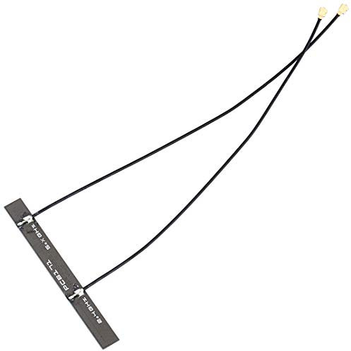 Delock Antenne Doppel WLAN Mhf/U.FL-LP-068 kompatibler Stecker 802.11 AC/A/H/B/g/N 5 dBi 2x150mm PCB intern