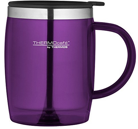 Thermos 187097 ThermoCafé Translucent Desk Mug, Purple, 450 ml, 1 Count (Pack of 1)