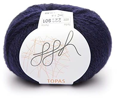 ggh Topas - Schurwolle, Alpaka Mischung - Wolle zum Stricken oder Häkeln - Farbe 022 - Amethystlila