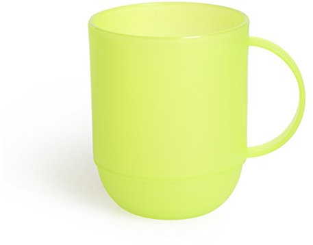 Excelsa Rainbow Tazas, 0,35 litros, Plástico, Verde, 8 x 10 x 8 cm