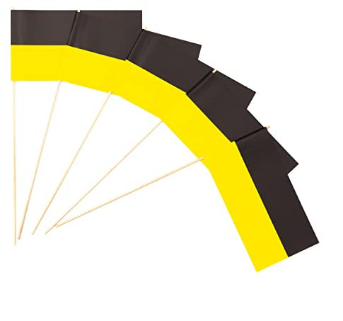 Everflag Papierfähnchen: schwarz-gelb 50er Packung