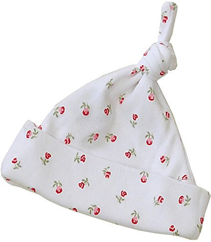 BabyPrem Frühchen Baby Hut Mütze Mädchen Rot Rose 44-50cm