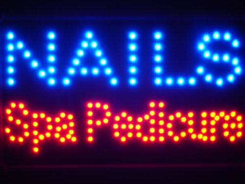 ADVPRO Lampe Neon ENSEIGNE LUMINEUSE LED led097-b Nails SPA Pedicure Led Neon Sign WhiteBoard