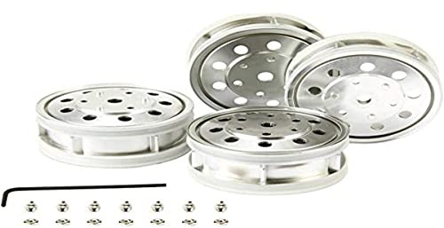 Tamiya 56518 1:14 Truck Trailer Rims 22 mm Plastic Euro Look Chrome (Matte) Pack of 2