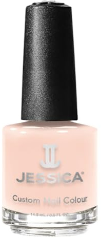 JESSICA Custom Nail Colour, Call Me Baby 14.8ml | Peach nude shade, Chip resistant nail polish, Rich colour with high-gloss finish, Professional nail paint