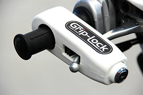 Grip-Lock Motorcycle and Scooter Security Lock - White