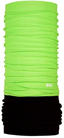 P.A.C. Fleece Neon Green Multifunktionstuch - Schlauchtuch, Halstuch, Schal, Kopftuch, Unisex, 8 Anwendungsmöglichkeiten