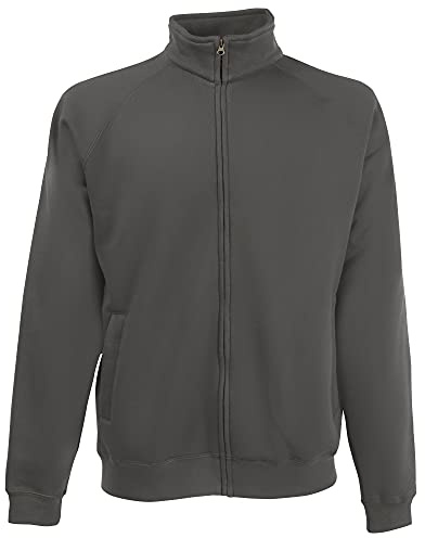 Fruit of the Loom Mens Full Zip Sweat Jacket (S) (Light Graphite)