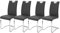 Robas Lund, Stuhl, Esszimmerstuhl, Schwingstuhl Köln, 4er Set, Schwarz, 57 x 43 x 100 cm